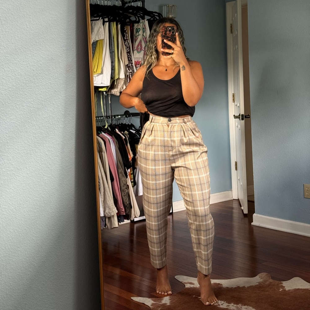 asos plaid trousers
